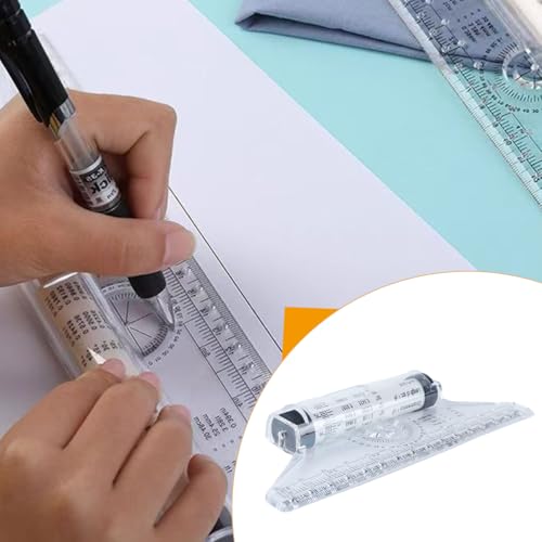 Orivin Rolllineal, 15 cm, paralleles Mess- und Zeichenwerkzeug für Künstler, Architekten, Ingenieure, 2 Stück
