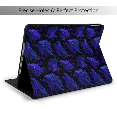 Étui iPad 8e génération anti rayure avec support folio dragon violet