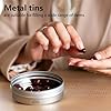 Opvixi Tins 12 Pack, 2 Ounce Salve Tins with Lids, Small Metal Aluminum Tin Jar Refillable Containers, Round Tin Travel Cosmetic Containers with Screw Lids, Tin Can for Salve, Balm, Lip Balm, Cream #4