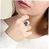 Abaodam Bague Rétro Acier Inoxydable Homme Femme Anneau Unisexe Vintage Bague Décorative Souvenir Accessoire Bijoux Yoga #2