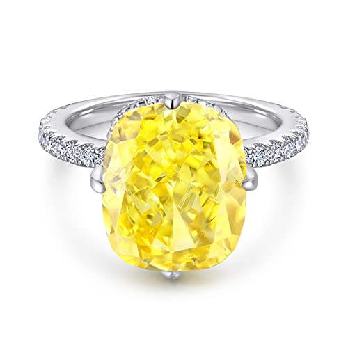 Bague femme en argent jaune ovale de mariage KnSam, alliance anneau pour fiançailles