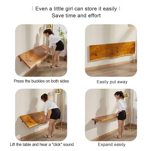 Table pliante murale robuste à haute résistance pour écran et ordinateur - 7