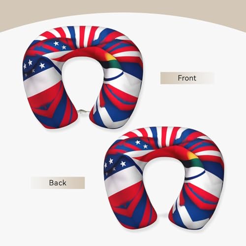 Almohada de espuma viscoelástica para cuello de viaje miniatura 3