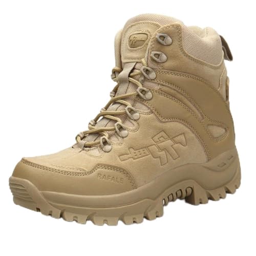 Botas táticas para esportes ao ar livre, impermeável, respirável, cano alto, Cor da areia, 39