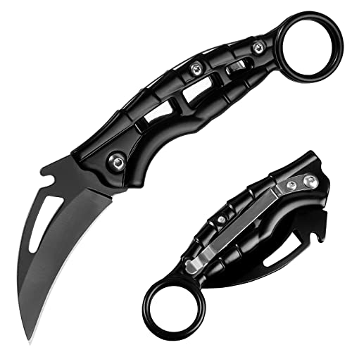 pocket knife,S.S. Folding Knife with Aluminum Handle for Outdoor, Tactical, Survival and EDC