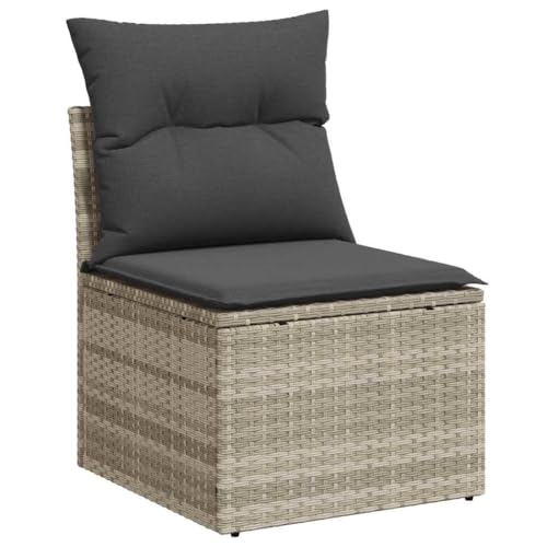 Canapé de jardin rotin synthétique résistant aux intempéries - 6