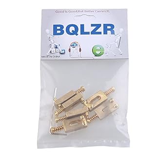 BQLZR Lot de 6 chevalets de guitare en laiton doré avec clé pour guitare électrique 30 x 10 x 6 mm - Les Beatles, Paul McCartney, John Lennon, RIngo Starr, George Harrison BQLZR Lot de 6 chevalets de guitare en laiton doré avec clé pour guitare électrique 30 x 10 x 6 mm – Image 6