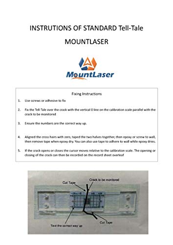 Crack Monitoring Record, 20pcs Corner Tell-Tale Monitor, Tell-Tale Crack Monitor for The Standard Crack Measure and Record Instrument - Image 4