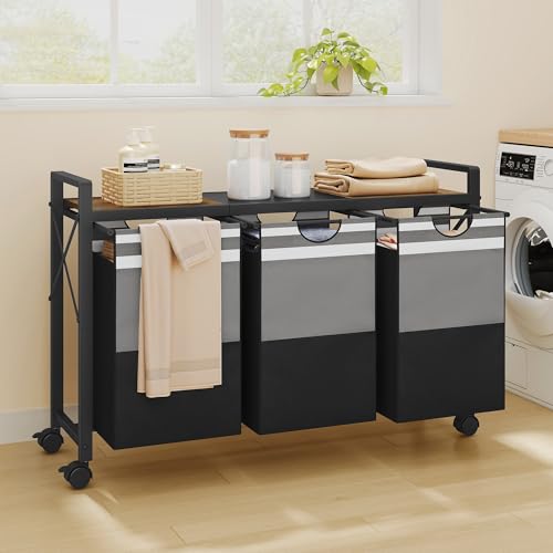 Panier à linge de 150 L mobile pour simplifier la corvée de lessive en famille