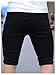 SOLY HUX Men's Distressed Jean Shorts Ripped Bermuda Denims Casual Fitted Streetwear Solid Black Medium