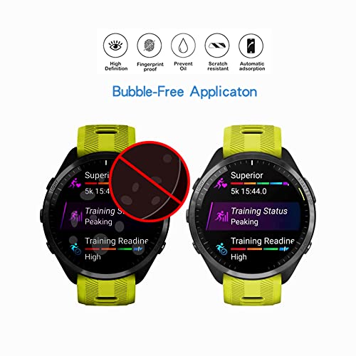 MIHENCE Compatible for Garmin Forerunner 965 Screen Protector, HD Full Coverage Invisible TPU Screen Protector Compatible for Forerunner 965 Smartwatch - 2023 (3PCS)