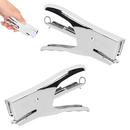 2PCS Heavy Duty Stapler, Handheld Plier Stapler Papers Stapling Machine 20 Sheet Capacity Binding Machine for Home Office School