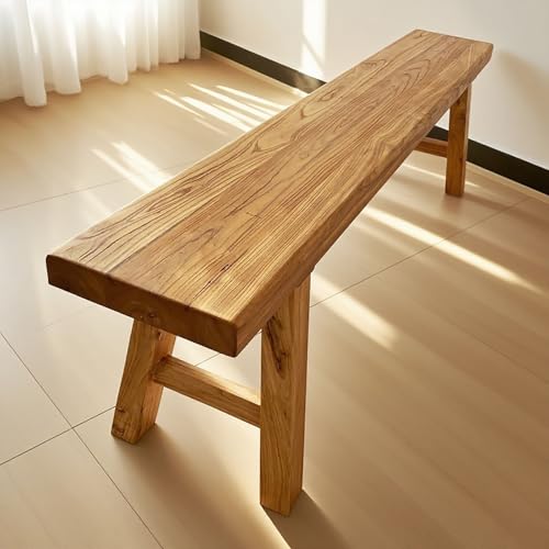 Banc en bois massif à extrémité étroite gain de place - 2