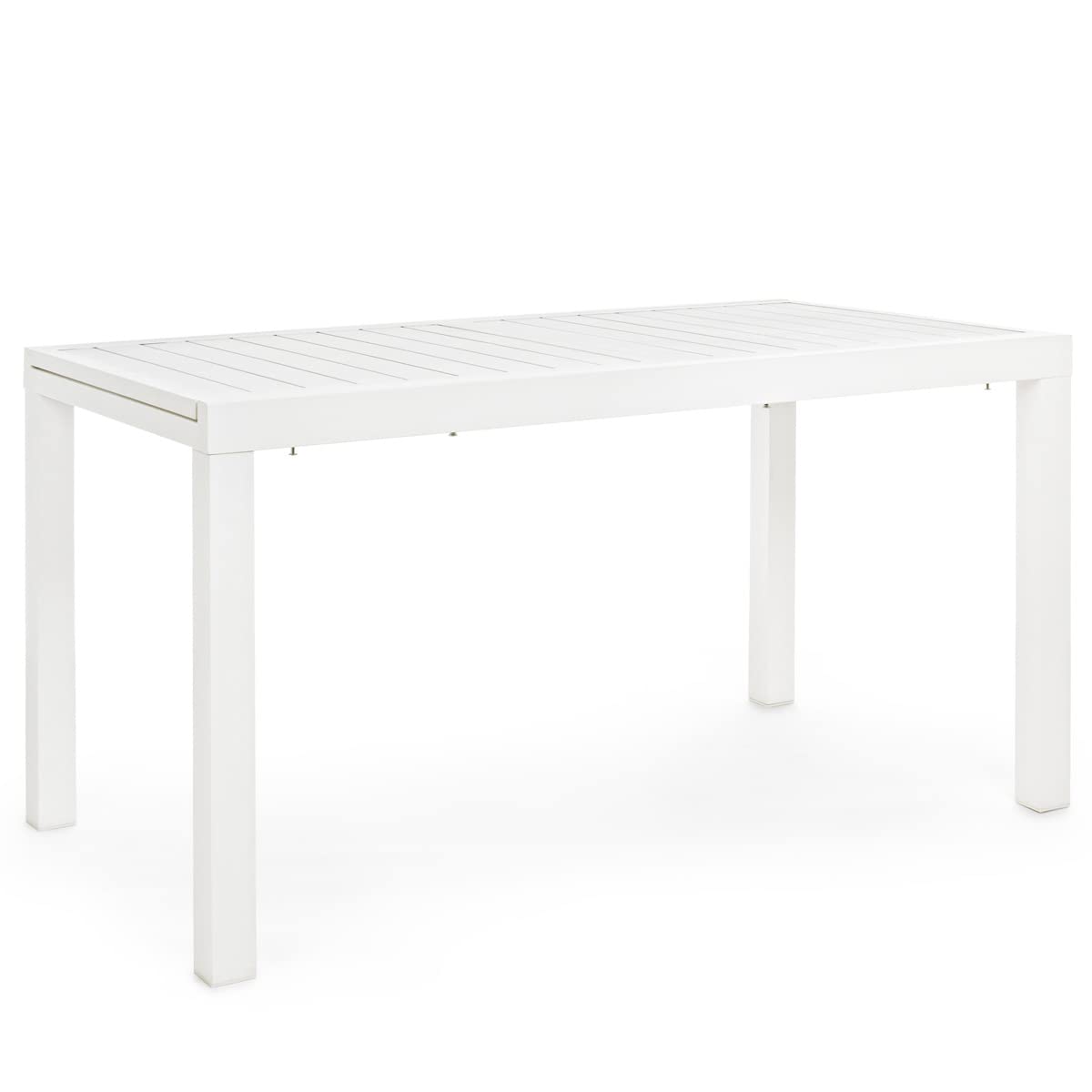 Yellowshop - HILL Tavolo da giardino rettangolare allungabile per esteno in alluminio L140/210xP90xH75 cm Bianco o Coffee (Bianco)