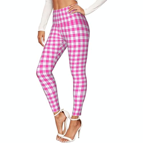 Leggings de compresión suaves que moldean la figura con estampado geométrico rojo