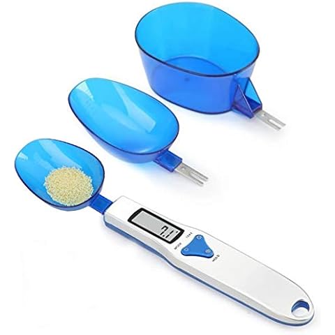3T6B Grams Digital Kitchen Measuring Spoon,Three Different Specifications Food Scale Spoon with Scale Design, Weight from 0.1 Grams to 500 Grams Support Unit g/oz/gn/ct (with 2 AAA Batteries) Cover