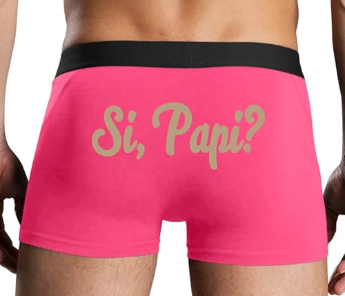 Knaughty Knickers Si Pappi Yes Daddy DDLG Play Pink Mens Boxer Brief Sexy Adult Design