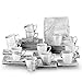 MALACASA, Serie Blance, 36 TLG. Set Marmor Porzellan Kaffeeservice Teeservice Geschirr, mit 12 Stück Kuchenteller, 12 Stück 180ml Tasse und 12 Stück Untertasse für 12 Personen