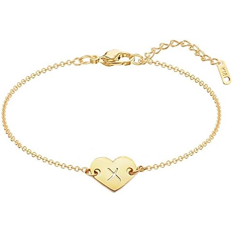 MOMOL Pulsera de corazón con Inicial Cover