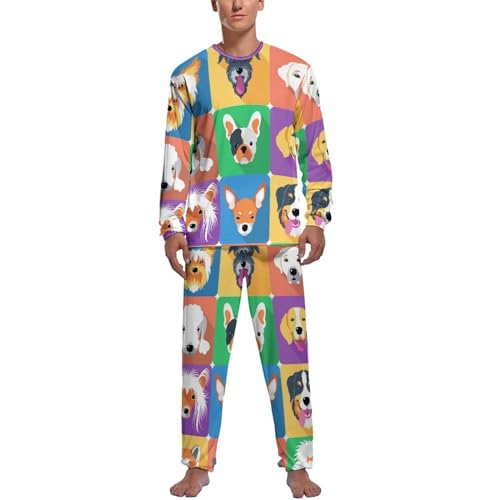 Pyjama homme manches longues motif chien pour ne plus avoir froid la nuit