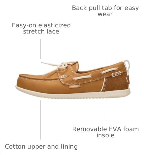 HEYDUDE Women's Harbor Breeze Lo Classic Boat Shoe, Bone Brown, Size 7, Lightweight Slip-On Loafer - image 3
