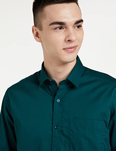 Image of Amazon Brand - Symbol Men's Solid Cotton Formal Shirt | Plain | Full Sleeve - Regular Fit (Available in Plus Sizes)
