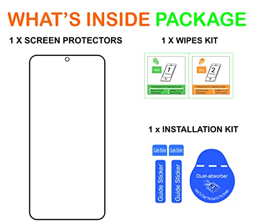 Image of Tempered Glass Screen Protector Compatible For Motorola Moto G34 5G, Motorola Moto G45 5G (6.5 Inch) with Edge-To-Edge Protector Coverage and Easy Self Installation Kit | Black