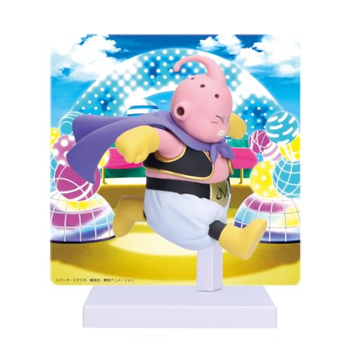 Statue Majin Buu avec Panneau DB Daima 13Cm