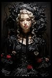 gothic girl names and their meanings  Gothic girl with flowers: victorian gothic girl with flowers reading log journal, dark academia diary, gothic lover journal,