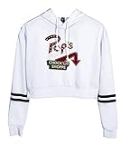 Riverdale Southside Serpiente Manga larga Crop Top Capucha, sudadera con capucha y cordón ajustable, chaqueta de manga larga, tops cortos, con capucha, suelto, estilo de moda.