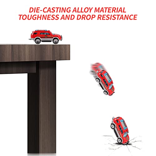 Panitu Firefighter Toys Die-Cast Large Fire Truck Toy Set With Game Mat,Rescue Emergency In Carrier Truck With Sound And Light，Play Vehicle Set For Age 3 4 5 6 7 Years Old Boys Girl Gift #TOP4