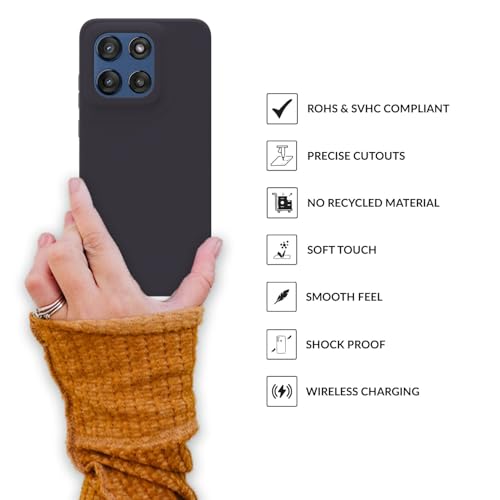 Image of SPRIG Compatible with Moto Edge 60 Stylus Premium SilkTone Back Cover Drop Tested Shock Proof Mobile Case for Men, Women, Boys and Girls with Camera Protection (Charcoal Grey)