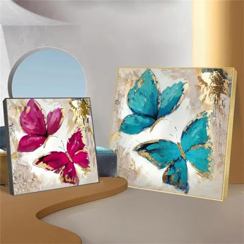 Impression d'art abstrait papillon de haute qualité, œuvre murale sur toile grand format x2