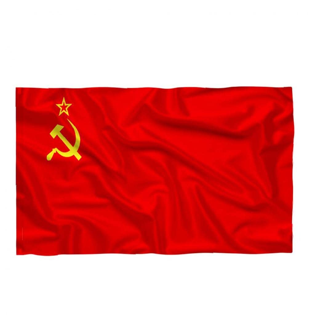 Amazon.co.jp: 35.4x59インチ大型旗大ソ連旗旗ポリエステル印刷ソ連