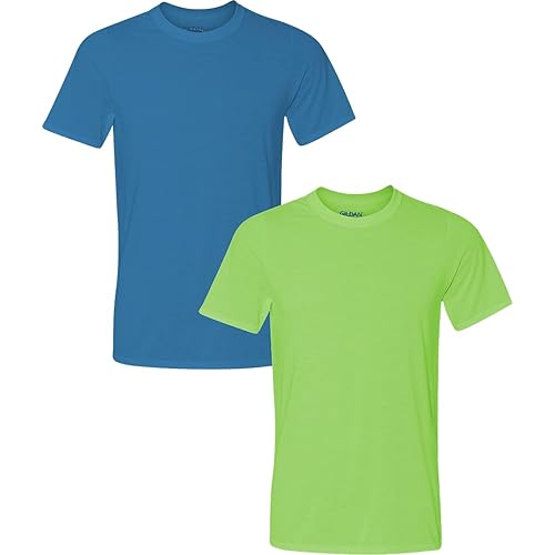 Gildan Men's Moisture Wicking Polyester Performance T-Shirt, 2-Pack