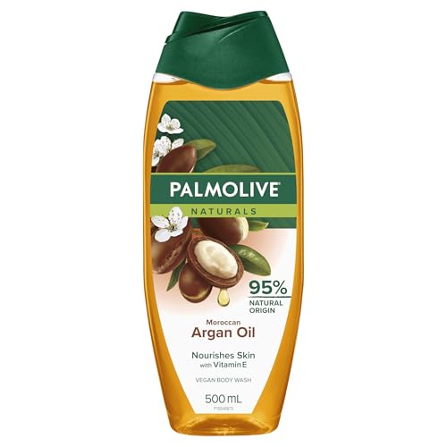 Palmolive Naturals Body Wash, 500mL, Moroccan Argan Oil, No Parabens or Phthalates