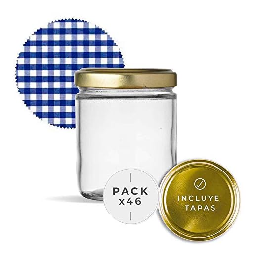 Tarros de cristal con tapas para conservas Pack de 46 unidades. Frascos hermeticos de 445 ml con tapa de rosca cerrado hermético para todo tipo de conserva casera