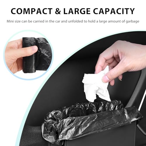 Image of 2PCS Car Trash Bags, Waterproof Plastic Auto Trash Can Liner Refills, Tear-Resistant Disposable Litter Garbage Bag for Vehicle Home Office, Essential Car Accessories