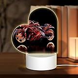 Taille de la lumière LED : diamètre de la base : 9,5 cm, hauteur : 4,9 cm. Dimensions de la plaque en acrylique : 14 cm de large x 14 cm de haut. Il est petit et très approprié pour les chambres et les bureaux pour économiser de l'espace