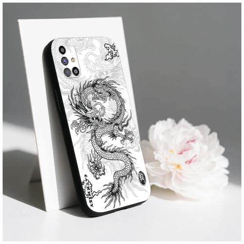 Compatibile con Samsung Galaxy M31s Custodia Morbida TPU Antishock Disegno Drago Cover