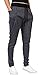 Men Light Weight Drawstring Waist Big Side Pocket Sports Joggers Sweatpants (M, Dark Grey)