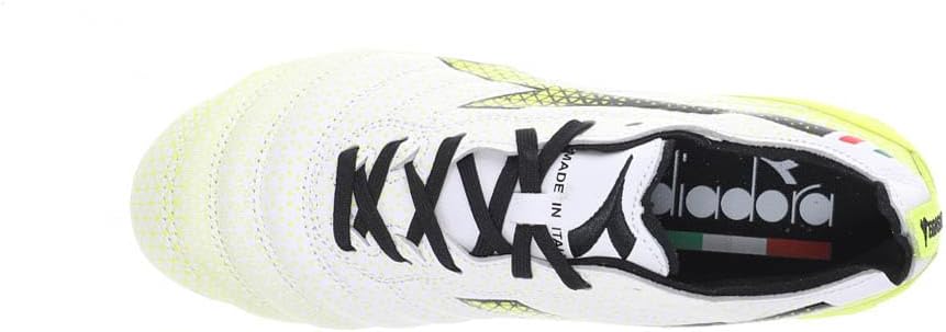 Diadora Brasil Elite Tech GR ITA LPX Men's Firm Ground Soccer Shoes - Made in Italy, Ultra-Soft Premium Leather, Modern Calcio Design, Removable Insole