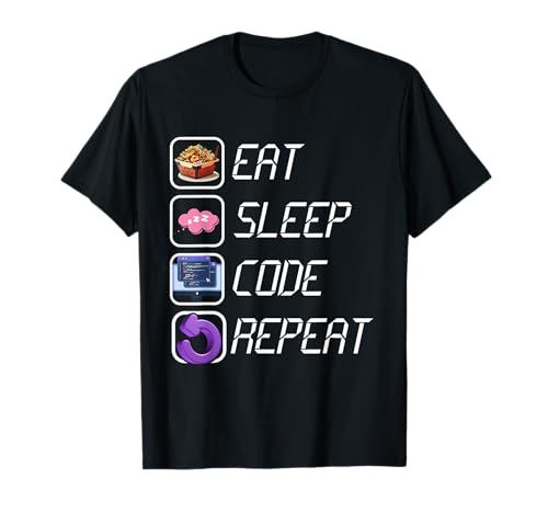 Eat Sleep Code Repeat Funny Programming Coding Design T-Shirt