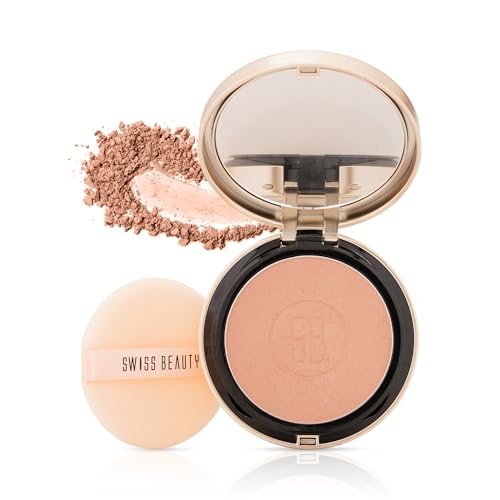 Image of Swiss Beauty Select Born To Last Compact Powder | 3-in-1 Skin Perfection | Oil Control | Blurs Pores | Matte Finish | Fresh Makeup for hours | With Squalane & Vitamin E | 6.5g, Shade- 1. Bare Dawn