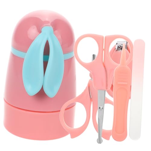 YARNOW Baby Nail Care Essentials 5 in 1 Baby Nail Clippers Scissor File Tweezers Newborn Grooming Gentle Design