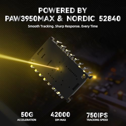 Image of ATTACK SHARK R11 Ultra 8K Carbon Fiber Wireless Gaming Mouse, Wave | PAW3950 MAX Sensor,49g Ultra-Lightweight,Nordic52840 MCU Chip,42K DPI,Wired /BT /2.4GHz Wireless Programmable Button for PC /Mac