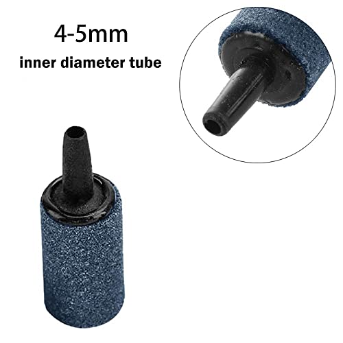 Image of 100 Pack 1 Inch Aquarium Air Stone, Cylinder Bubble Diffuser Aerator Stones Fish Tank Bubbler Pump Accessories for Hydroponics Grey (100 Pack)