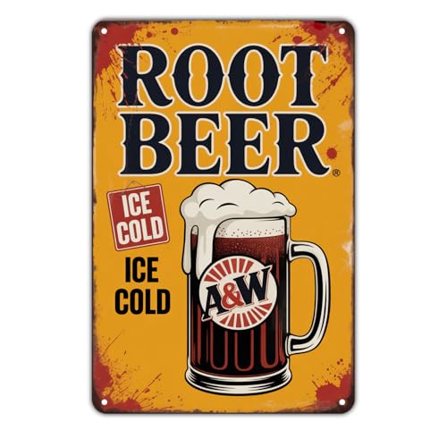 A&W Root Beer tin sign Vintage A&W Root Beer Metal