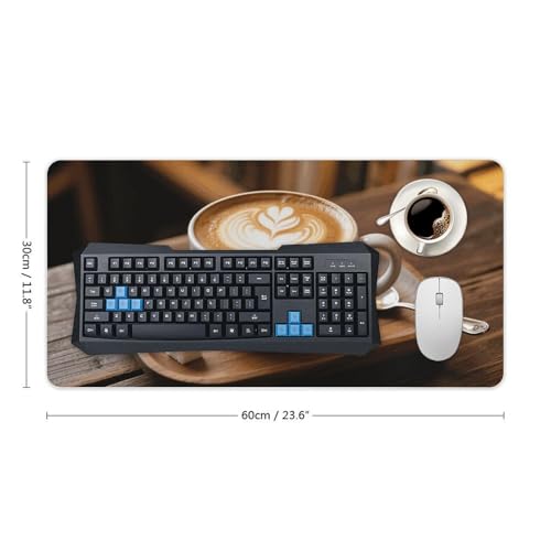 Desk Pad Protector 24x12 Inch Extended Coffee Keyboard Mouse Mat miniatura 2