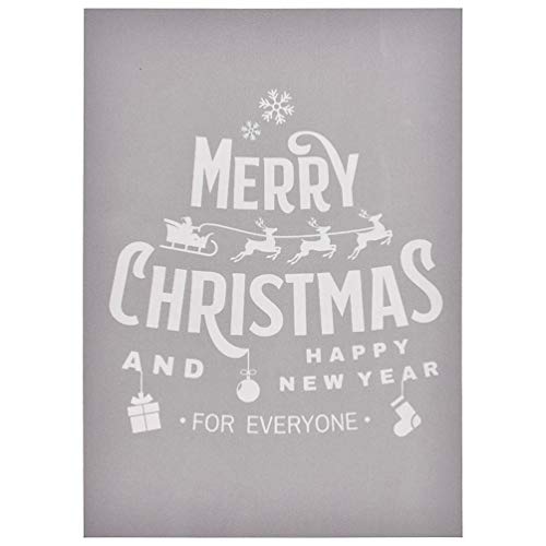 CHZIMADE Selbstklebende Siebdruck-Schablone für Taschen, T-Shirts, Papier und Heimdekoration Weihnachten 4# Cover